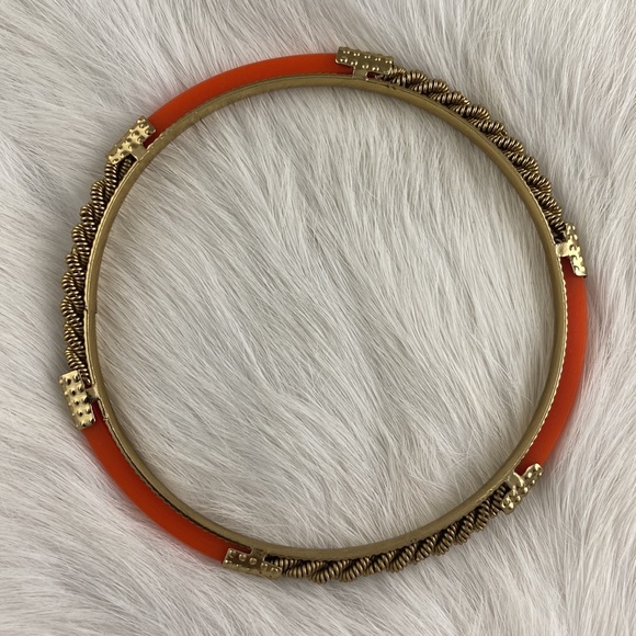 Orange & Gold Bangles Set of 3 High Quality Costume Jewelry - Picture 6 of 10